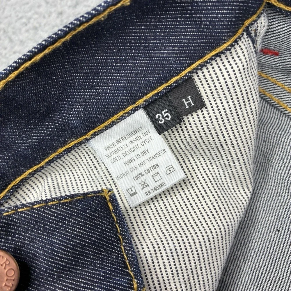 Detroit Denim Co Jeans Men's 35 (33x31) Blue Straight Leg Denim Pants